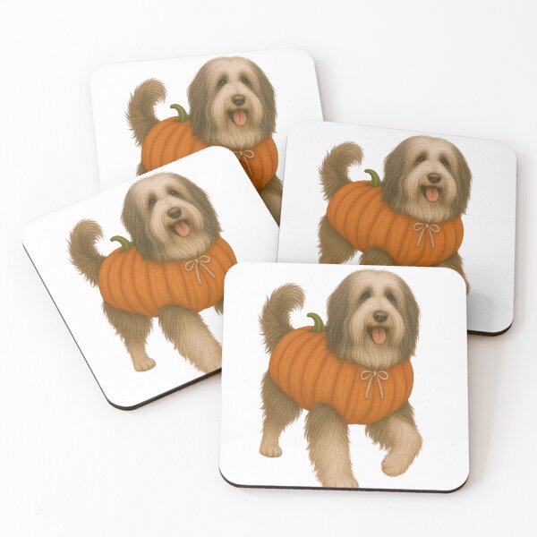 Item preview, Bearded Collie in Pumpkin Costume – Cute Halloween Autumn Design designed and sold by GoodyPaws.