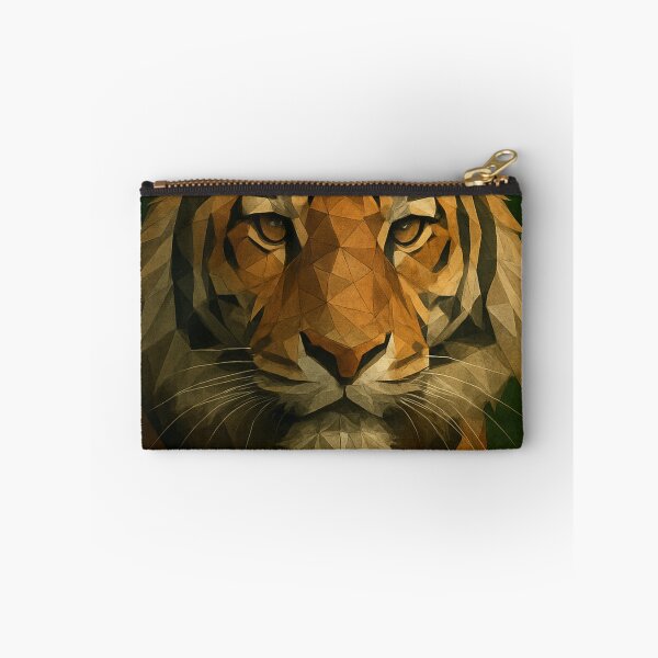 Item preview, Fangs and Facets – Geometric Tiger in Jungle Foliage designed and sold by GeoWild Designs.