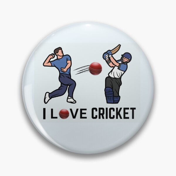Item preview, I Love Cricket Minimalist Design for Fans designed and sold by alkareem-ca.