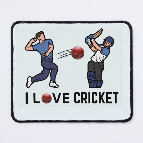 Item preview, I Love Cricket Minimalist Design for Fans designed and sold by alkareem-ca.