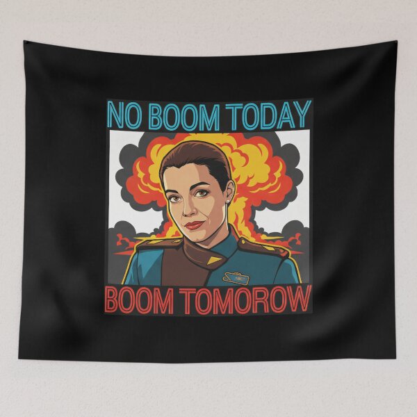 Item preview, No Boom Today, Boom Tomorrow — Retro Sci-Fi Comic Pop Art — B5 designed and sold by Fenay Designs.