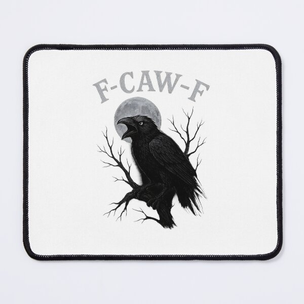 Item preview, Raven F-Caw-F Design | Funny Crow and Moon Art | Sassy Raven Vintage Gothic Bird Lover Gift designed and sold by vogelnerves.
