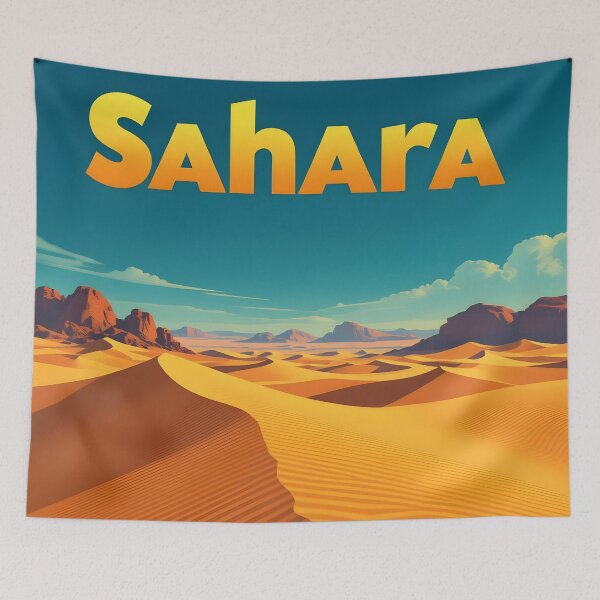 Item preview, Sahara Desert: Vintage-Style Painterly Travel Poster designed and sold by LSVart.