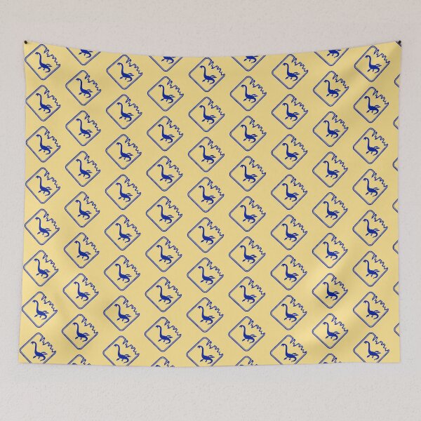 Item preview, Plesiosaur Danger Zone Sign Warning Dinosaur Swimming Water designed and sold by shirt-o-mat.