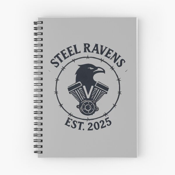 Item preview, Bold Steel Ravens Vintage Motorcycle Club Symbol designed and sold by SplashTastic.