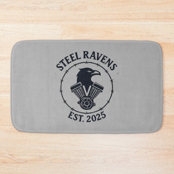 Item preview, Bold Steel Ravens Vintage Motorcycle Club Symbol designed and sold by SplashTastic.