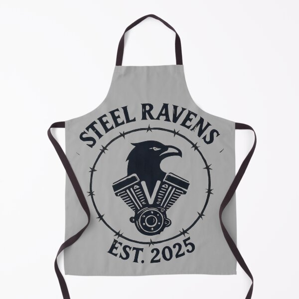 Item preview, Bold Steel Ravens Vintage Motorcycle Club Symbol designed and sold by SplashTastic.