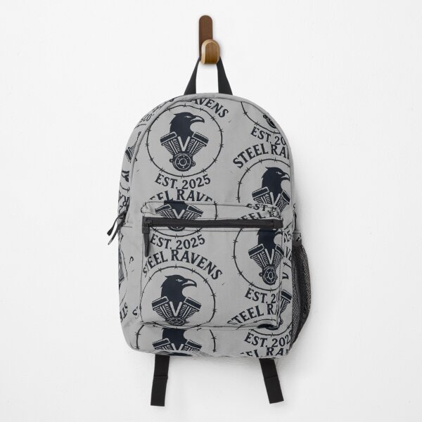 Item preview, Bold Steel Ravens Vintage Motorcycle Club Symbol designed and sold by SplashTastic.