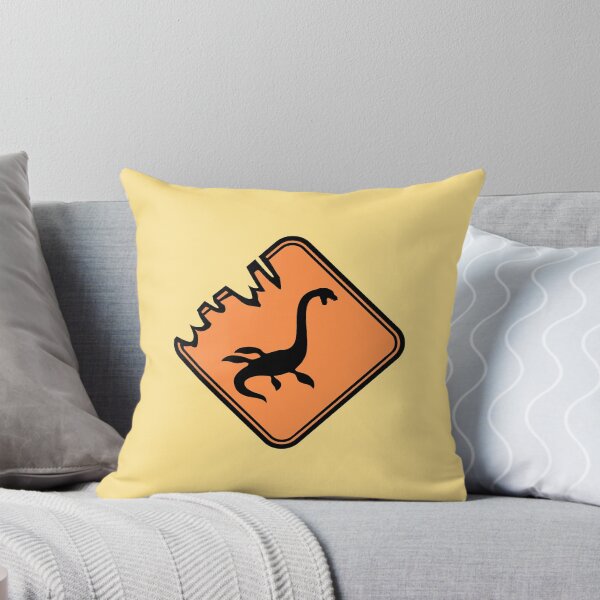 Item preview, Plesiosaur Danger Zone Sign Warning Dinosaur Swimming Water designed and sold by shirt-o-mat.