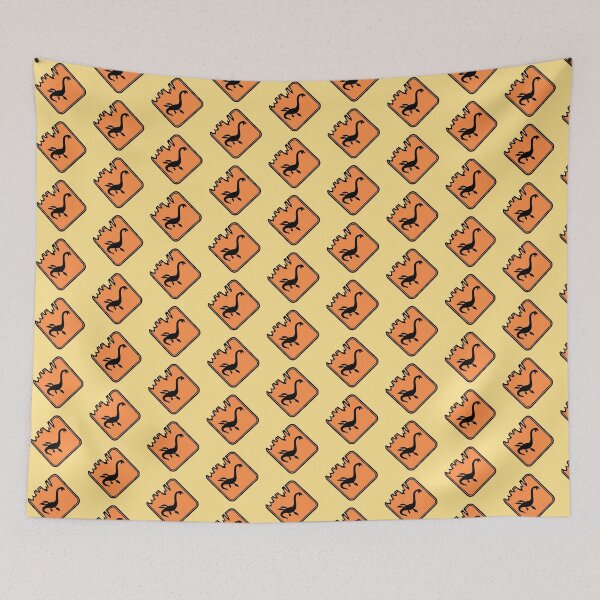Item preview, Plesiosaur Danger Zone Sign Warning Dinosaur Swimming Water designed and sold by shirt-o-mat.
