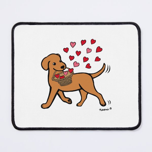 Item preview, Fox Red Labrador Carrying Hearts designed and sold by HappyLabradors.