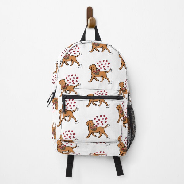 Item preview, Fox Red Labrador Carrying Hearts designed and sold by HappyLabradors.