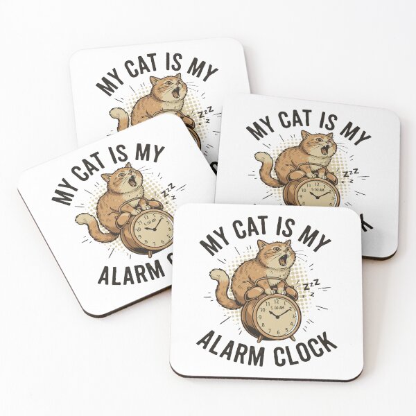 Item preview, Funny Cat Alarm Clock – My Cat Wakes Me Up at 5 AM designed and sold by Fandraw.