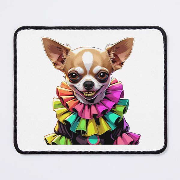 Item preview, Terrifying clown chihuahua with bright colors designed and sold by StormArte.