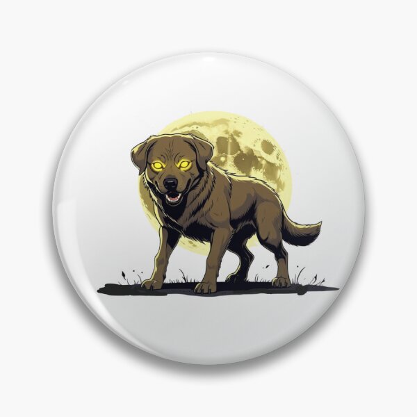 Item preview, Dark dog with bright eyes under the moon designed and sold by StormArte.