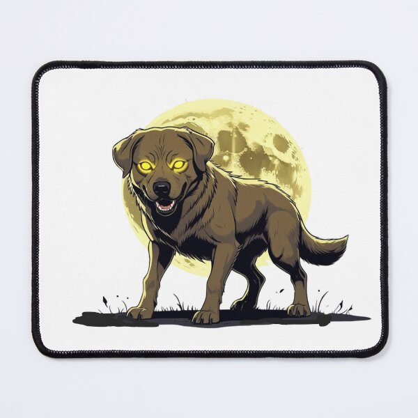 Item preview, Dark dog with bright eyes under the moon designed and sold by StormArte.