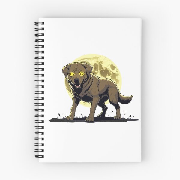 Item preview, Dark dog with bright eyes under the moon designed and sold by StormArte.