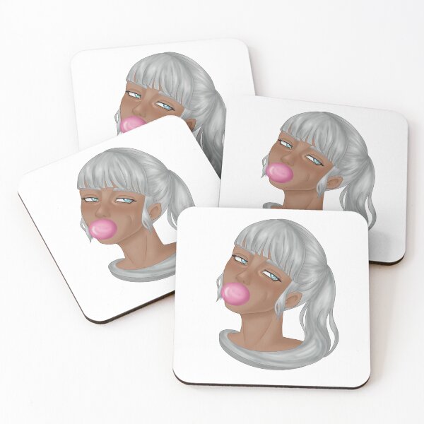 Item preview, Woman chewing bubble gum nb designed and sold by AssortedDrawings.