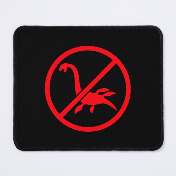 Item preview, No Plesiosaur Alowed Zone Sign Forbiden Swimming Water designed and sold by shirt-o-mat.