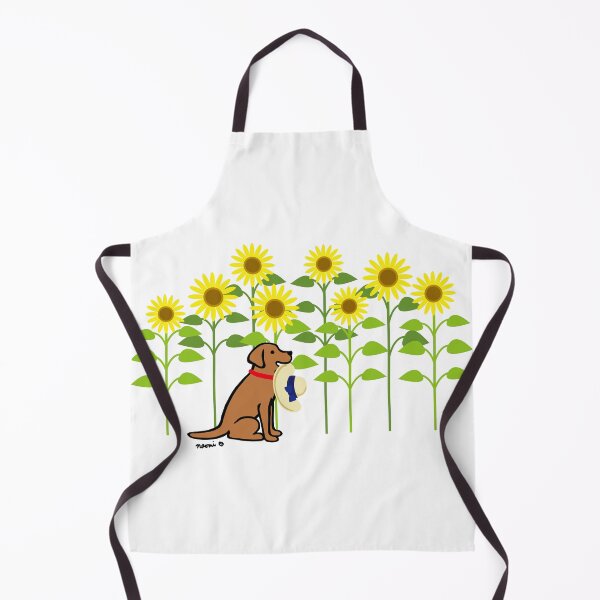 Item preview, Fox Red Labrador Retriever and Sunflowers designed and sold by HappyLabradors.