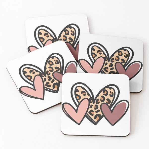 Item preview, Leopard Print and Pink Hearts Love Design designed and sold by ArtfulWeave.