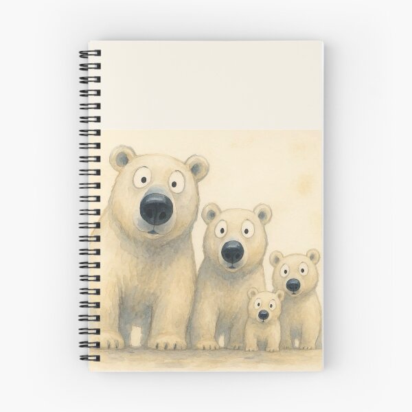 Item preview, Cute Polar Bear Family ' JuST ViSiTiNG ' BY SHiRLeY MacARTHuR designed and sold by Shirley MacArthur Art.