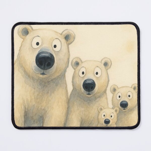 Item preview, Cute Polar Bear Family ' JuST ViSiTiNG ' BY SHiRLeY MacARTHuR designed and sold by Shirley MacArthur Art.
