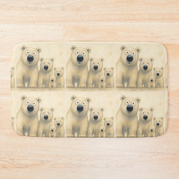 Item preview, Cute Polar Bear Family ' JuST ViSiTiNG ' BY SHiRLeY MacARTHuR designed and sold by Shirley MacArthur Art.