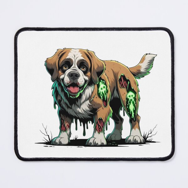 Item preview, Zombie Saint Bernard with green luminous details designed and sold by StormArte.