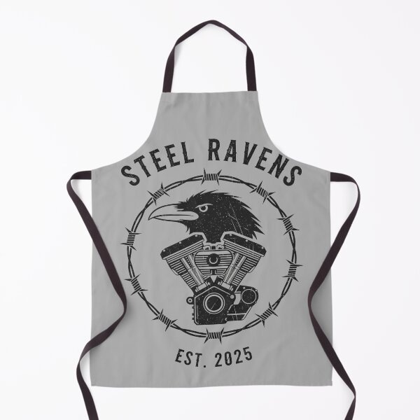 Item preview, Powerful Steel Ravens Logo with Classic Motorcycle Symbol designed and sold by SplashTastic.