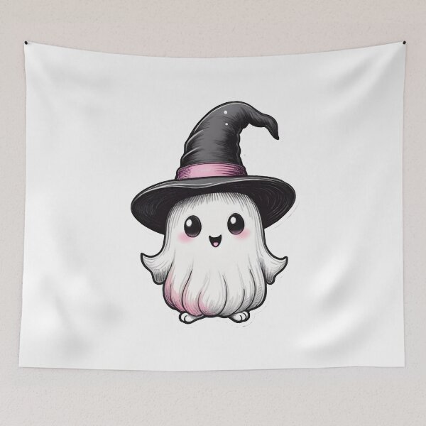 Item preview,  Halloween Ghost, Cute Ghost, Pastel Halloween, Kawaii Halloween, Sweet And Spooky, Spooky Cute, Ghost Art, Halloween Art designed and sold by Ciarka.