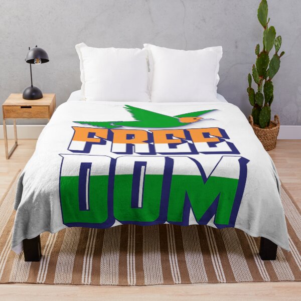 Item preview, Freedom Quote with Bird in Indian Flag Colors – Independence and Pride Design designed and sold by ArtsyExplorer.