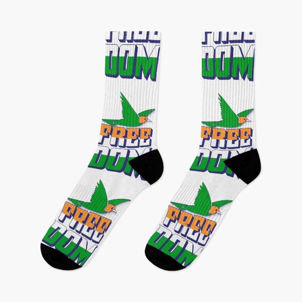 Item preview, Freedom Quote with Bird in Indian Flag Colors – Independence and Pride Design designed and sold by ArtsyExplorer.