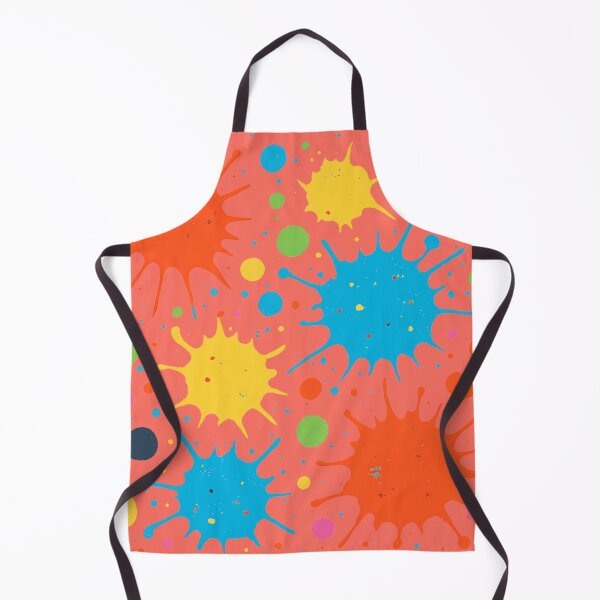 Item preview, Colorful paint splash all-over print in graffiti style, coral red designed and sold by BlueB420.