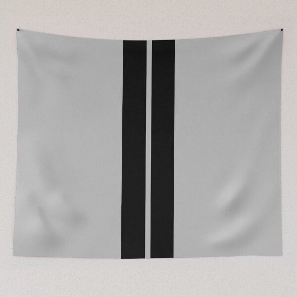Item preview, Dual Racing Stripes - Small Gap (Black on Gray) designed and sold by Racing Stripes Only.