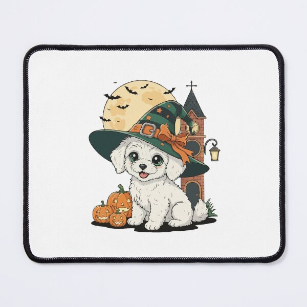 Item preview, Spooky Cute Teacup Poodle – Halloween Pumpkin & Witch Hat designed and sold by The Real Life Symphony.