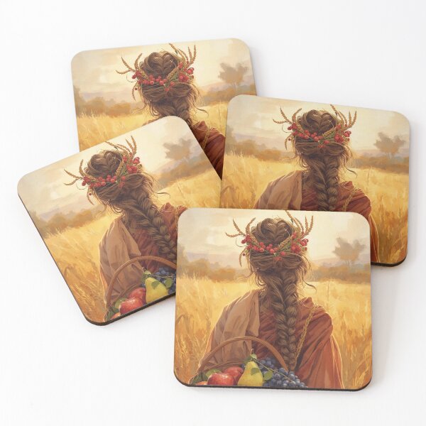 Item preview, Series of 5 Illustrations Golden Harvest – Mabon Autumn designed and sold by Stick To Me Studio.