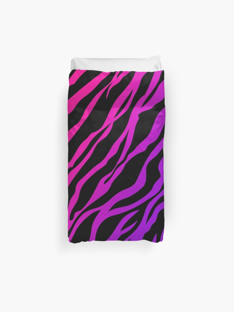 Pink And Purple Zebra Print Duvet Cover By Ange26 Redbubble