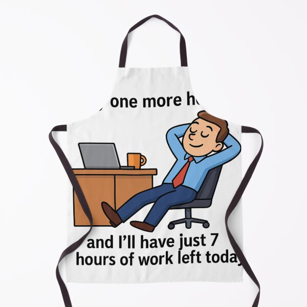 Item preview, Funny Office Humor Cartoon – 7 Hours Left designed and sold by JKOriginals.