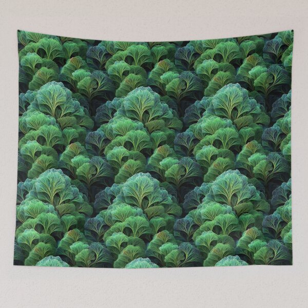 Item preview, green floral pattern designed and sold by Mike Kiev art.