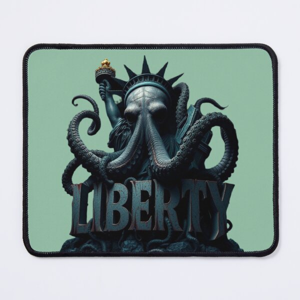 Item preview, Dystopian Kraken Liberty - Deep Sea Horror Vector Art T-Shirt designed and sold by karim38.