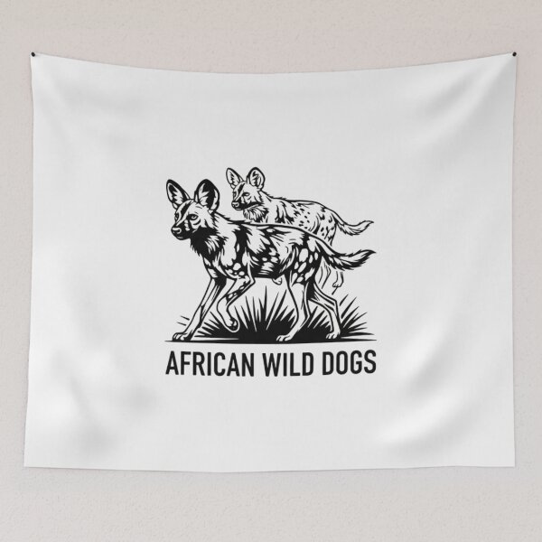 Item preview,  African Wild Dogs Duo Logo designed and sold by Silent Watch Threads..