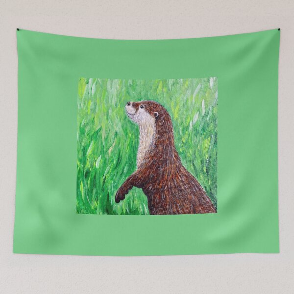 Item preview, Eager Otter Painting designed and sold by Art by Kirsten Sneath.