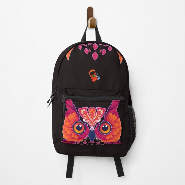 Item preview, Fantastical Owl Silhouette – Orange and Pink Wildlife Art designed and sold by Naturalite19.