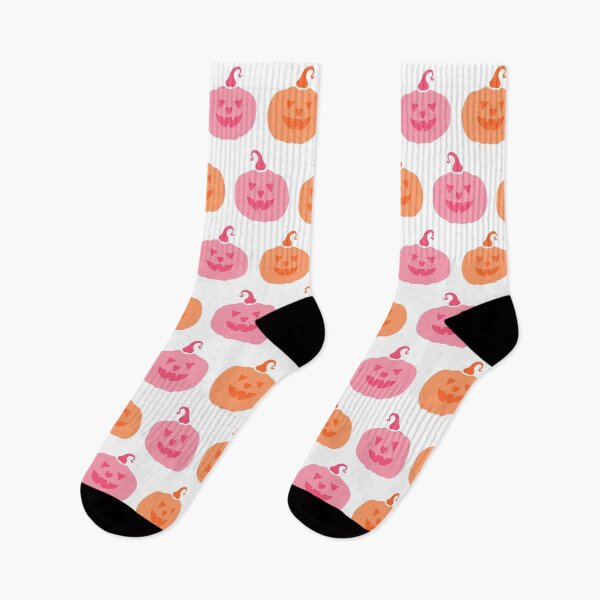 Item preview, Pink and Orange Jack o Lanterns Pattern designed and sold by Farissa Designs.