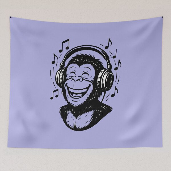 Item preview, Groovy Gorilla Jamming Out to Tunes Tee Shirt designed and sold by ArtComixHaven.