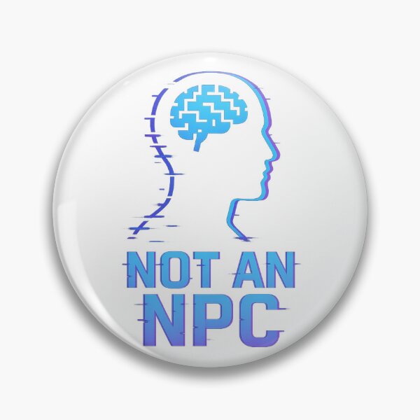 Item preview, Not an NPC – Gamer Meme Glitch Style Design designed and sold by Cat & Coffee Studio.