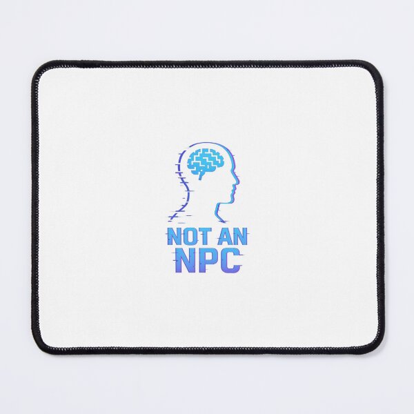 Item preview, Not an NPC – Gamer Meme Glitch Style Design designed and sold by Cat & Coffee Studio.