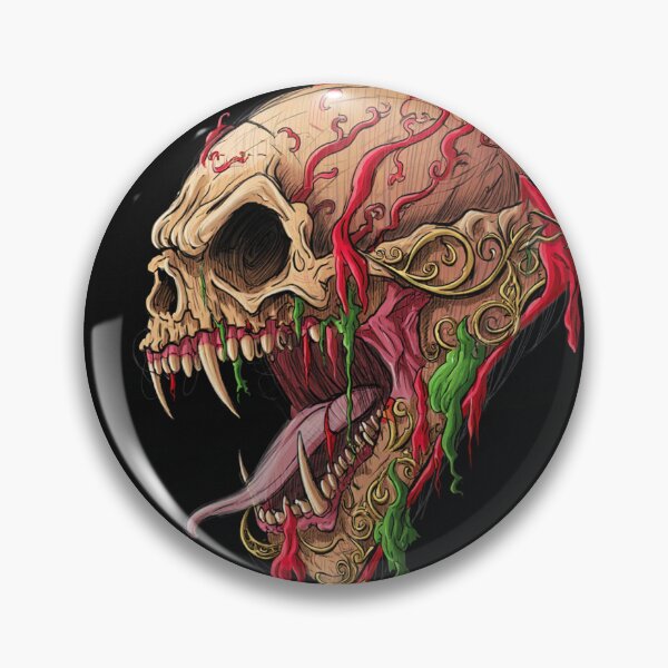 Item preview, Horror monster vampiric skull terror of evil illustration art designed and sold by Vintage Designs +.