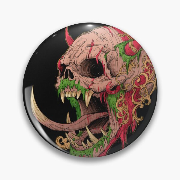 Item preview, Horror monster vampiric skull terror of evil illustration art designed and sold by Vintage Designs +.